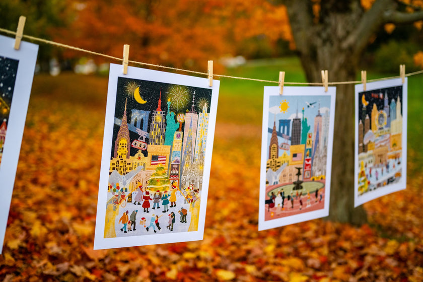 New York Summer and Winter Double-Sided Jigsaw Puzzle