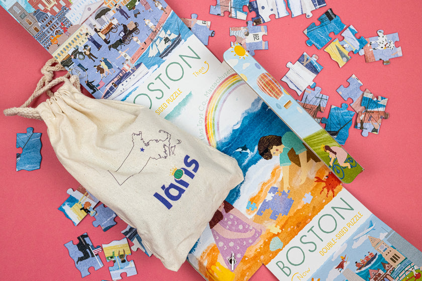 Boston Now-and-Then Double-Sided Jigsaw Puzzle