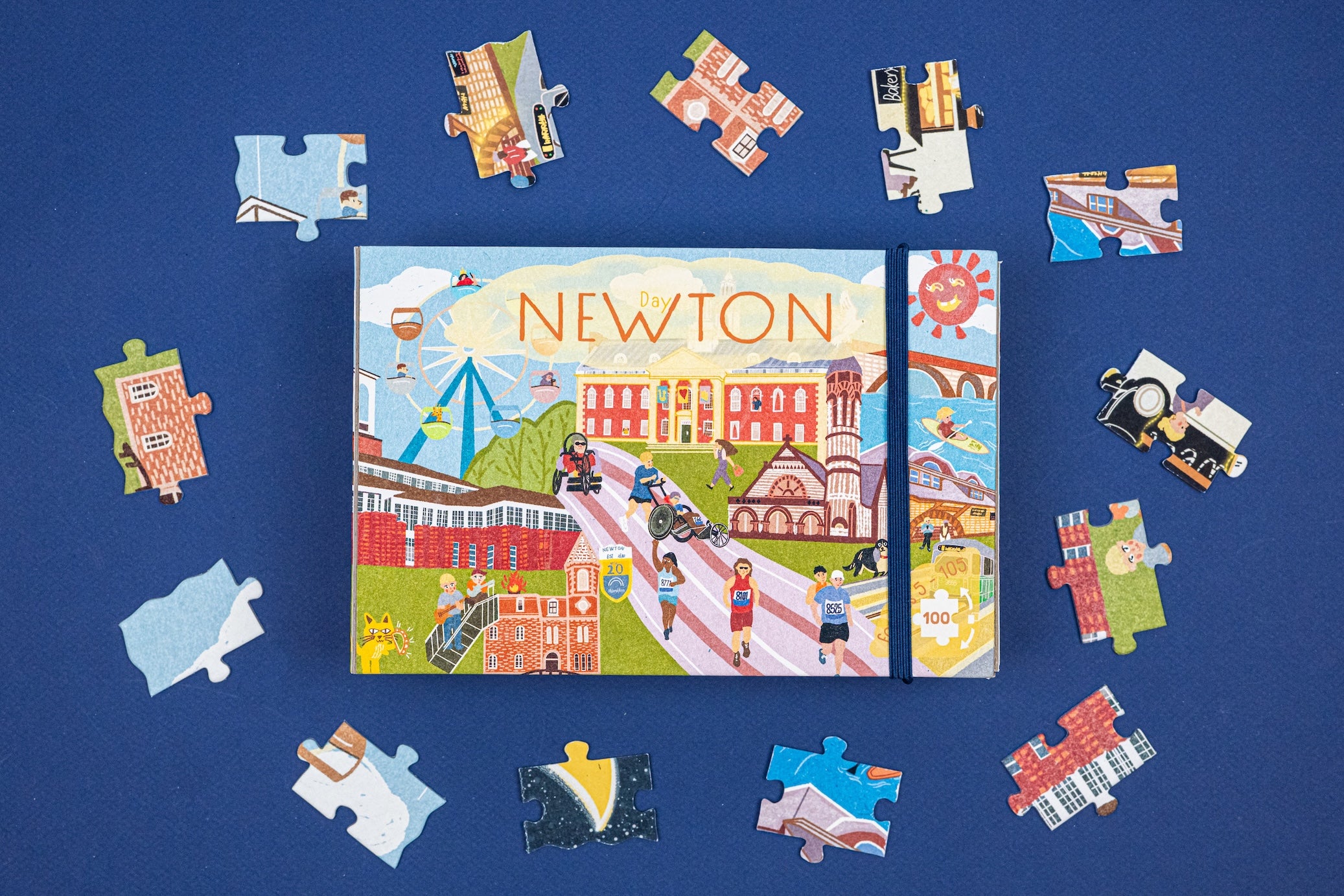 Newton Massachusetts Day & Night Double-Sided Keepsake Puzzle