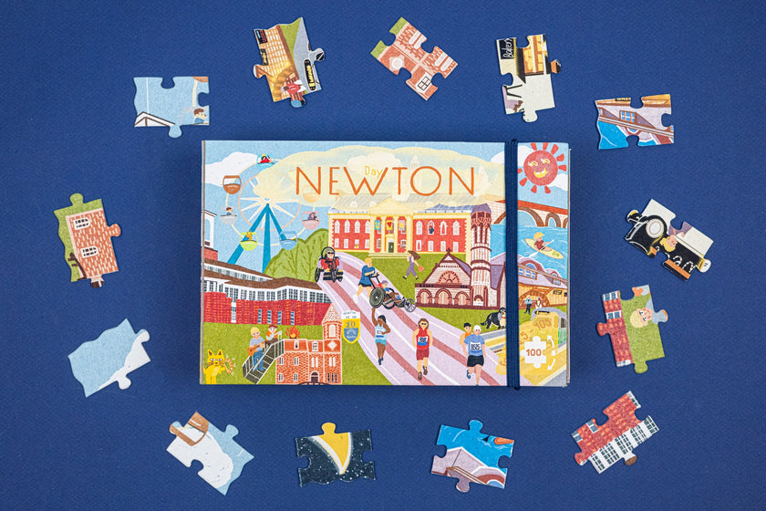 Newton Massachusetts Day & Night Double-Sided Keepsake Puzzle