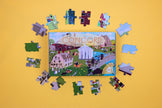 Concord Massachusetts Then & Now Double-Sided Keepsake Puzzle