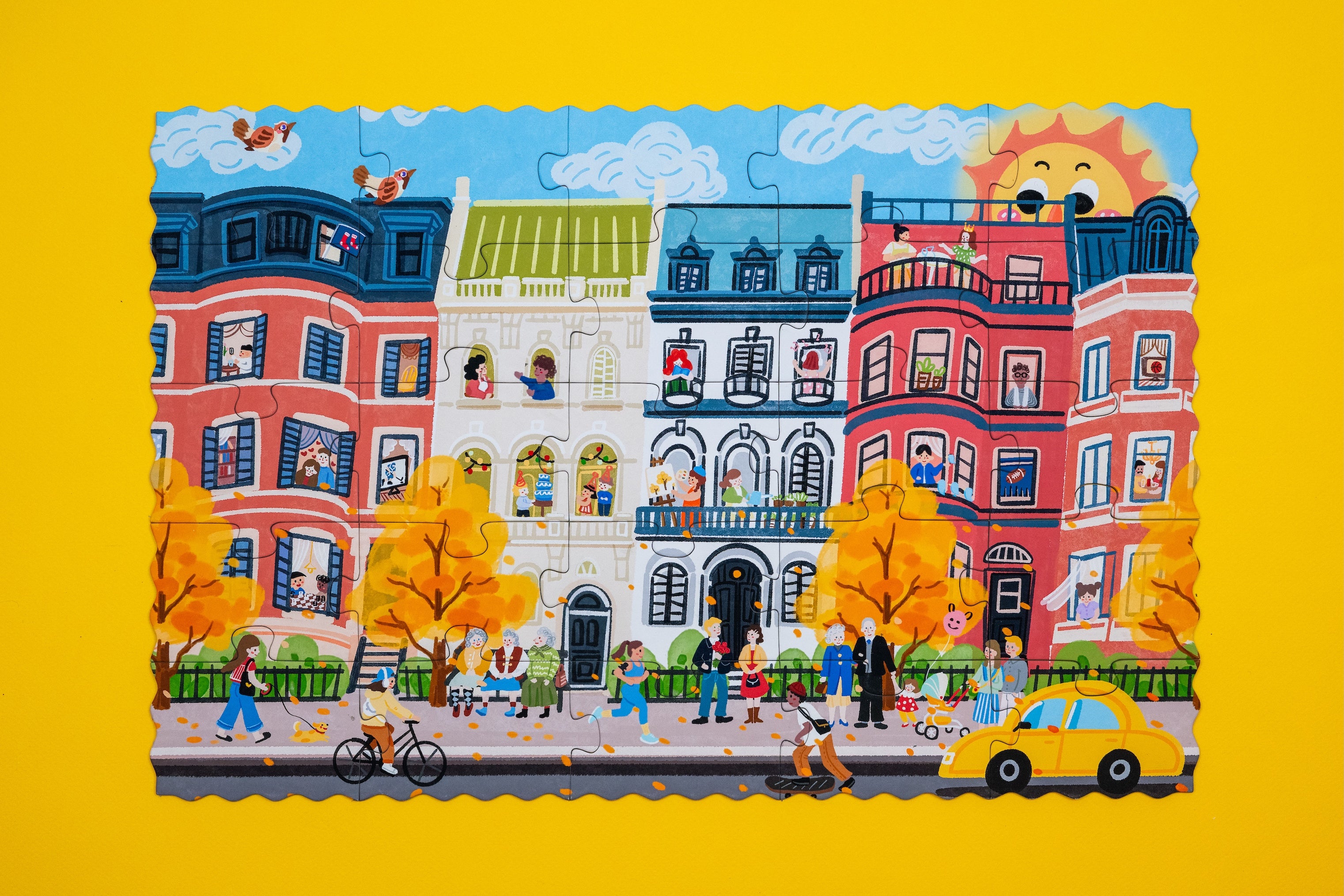 Boston Back Bay Fall and Winter Double-Sided Jigsaw Puzzle