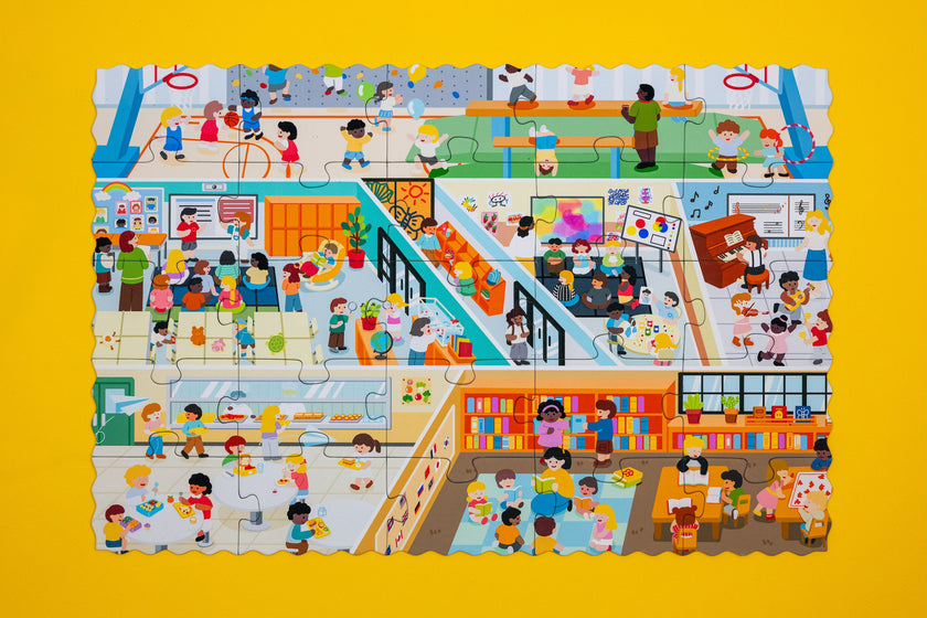 School Day: Inside-and-Out Double-Sided Jigsaw Puzzle