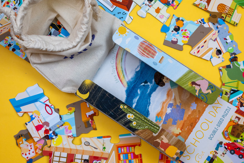 School Day: Inside-and-Out Double-Sided Jigsaw Puzzle