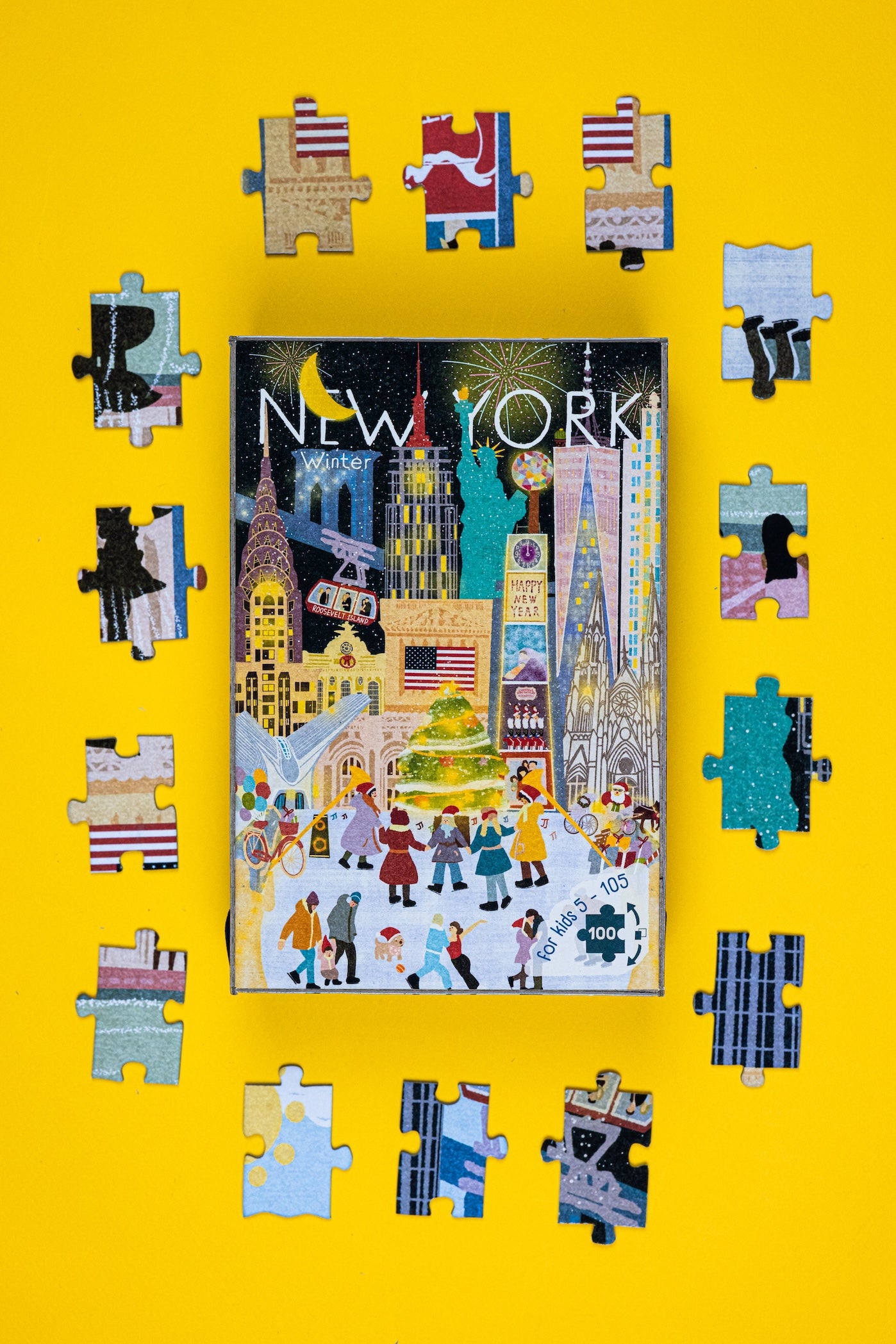 New York Summer & Winter Double-Sided Keepsake Puzzle