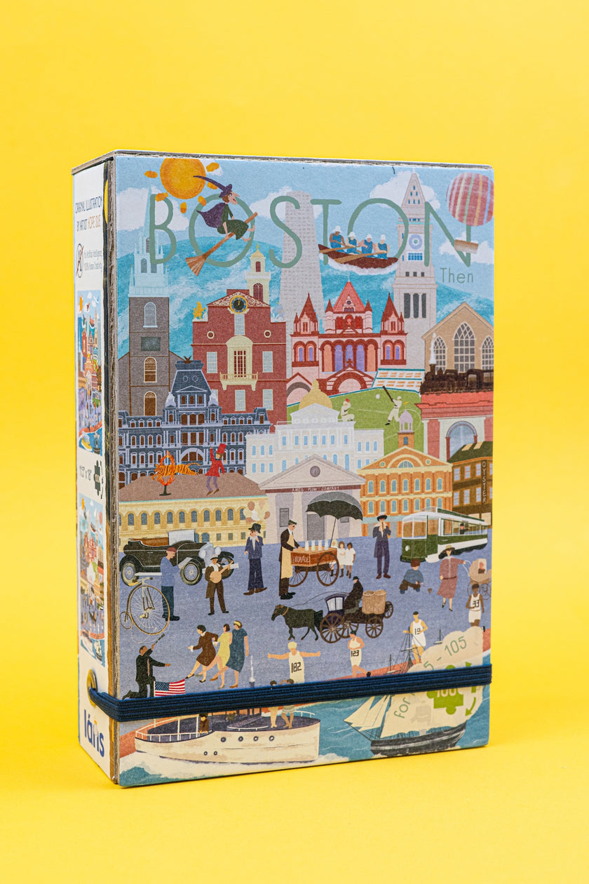 Boston Now-and-Then Double-Sided Jigsaw Puzzle
