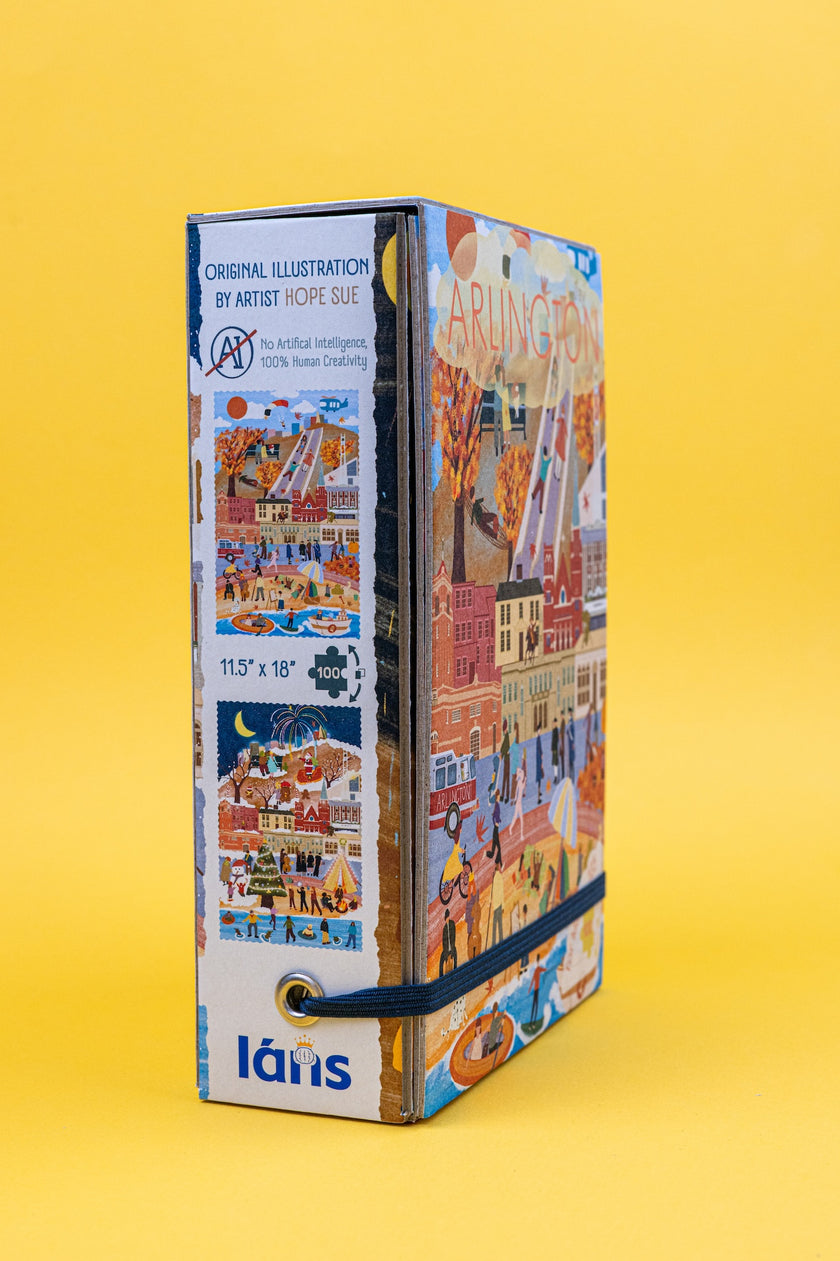 Arlington Massachusetts Day & Night Double-Sided Keepsake Puzzle