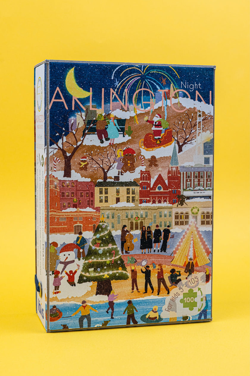 Arlington Massachusetts Day & Night Double-Sided Keepsake Puzzle