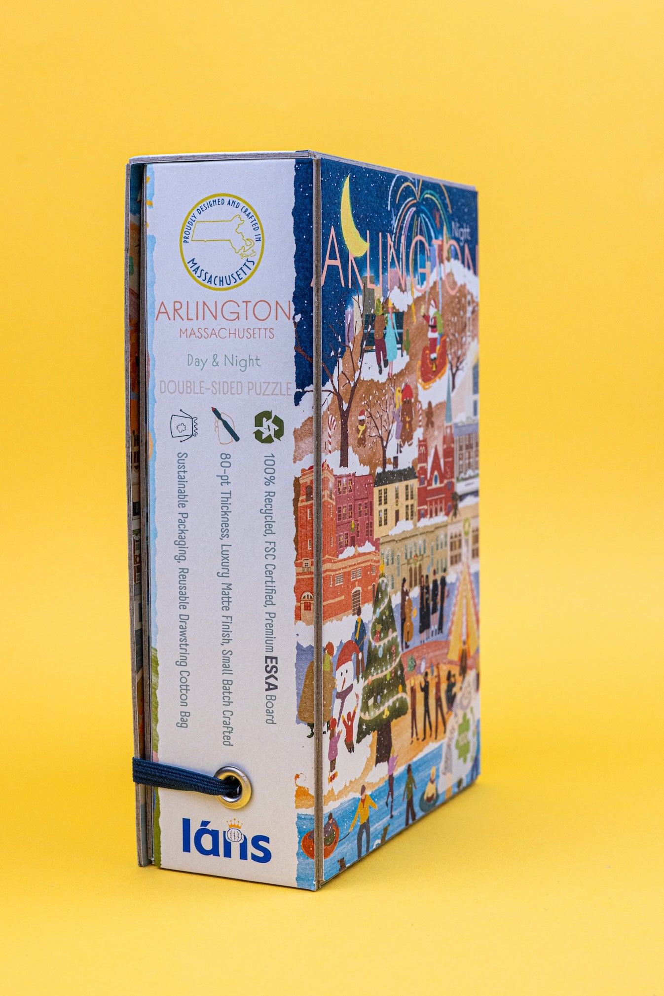 Arlington Massachusetts Day & Night Double-Sided Keepsake Puzzle