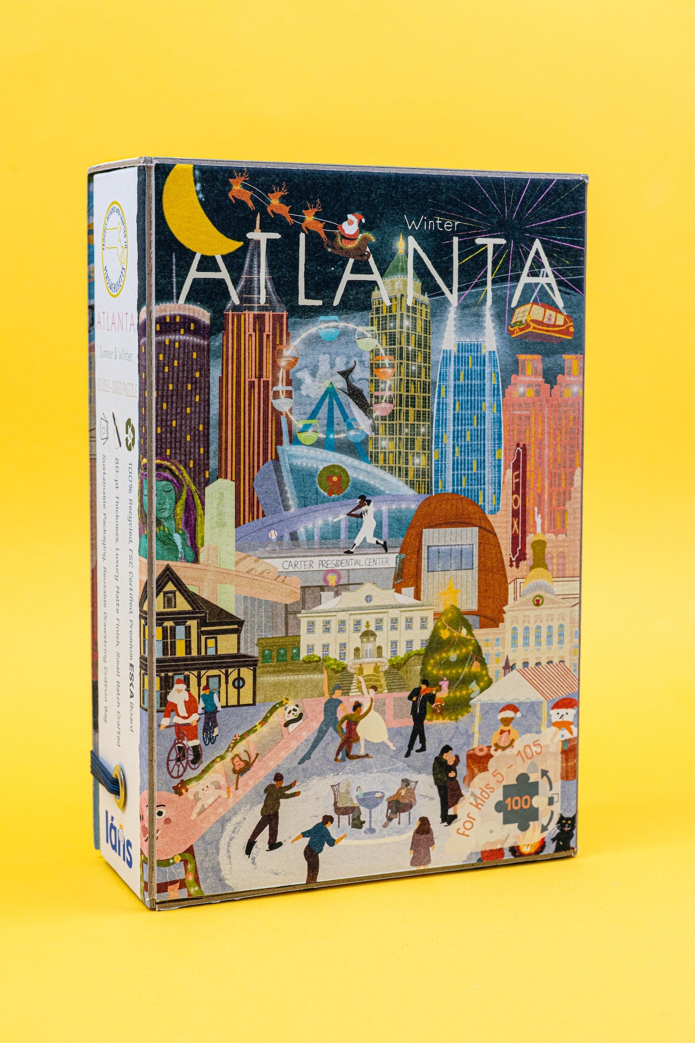 Atlanta Summer and Winter Double-Sided Jigsaw Puzzle