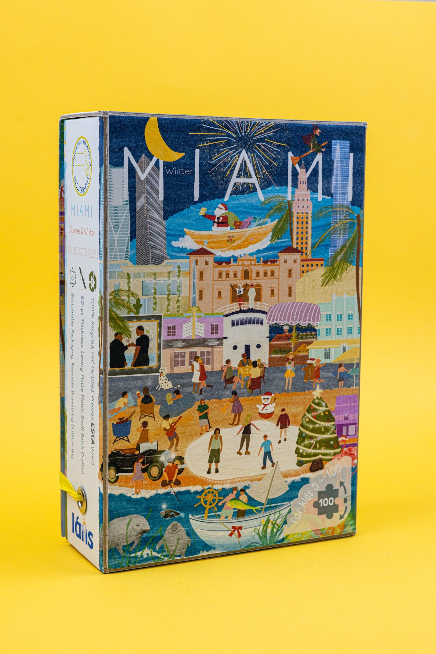 Miami Summer and Winter Double-Sided Jigsaw Puzzle