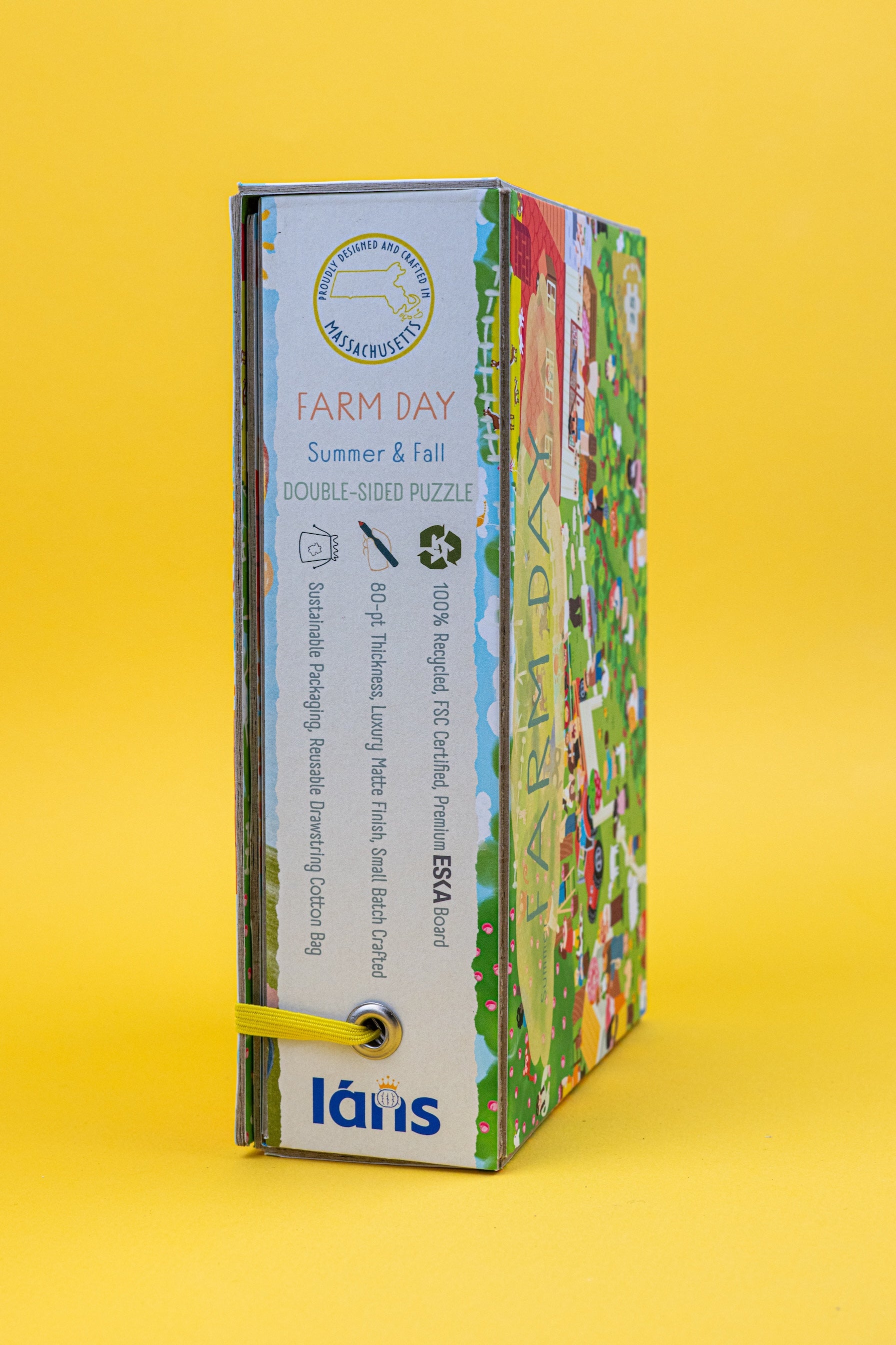 Farm Day Spring time and Fall Harvest Double-Sided Keepsake Puzzle