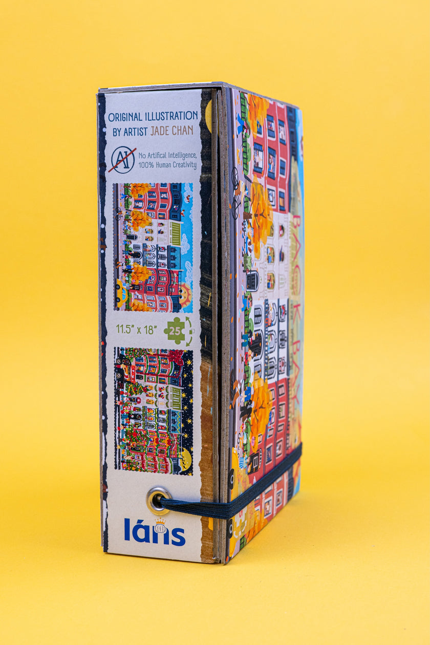 Boston Back Bay Fall and Winter Double-Sided Jigsaw Puzzle