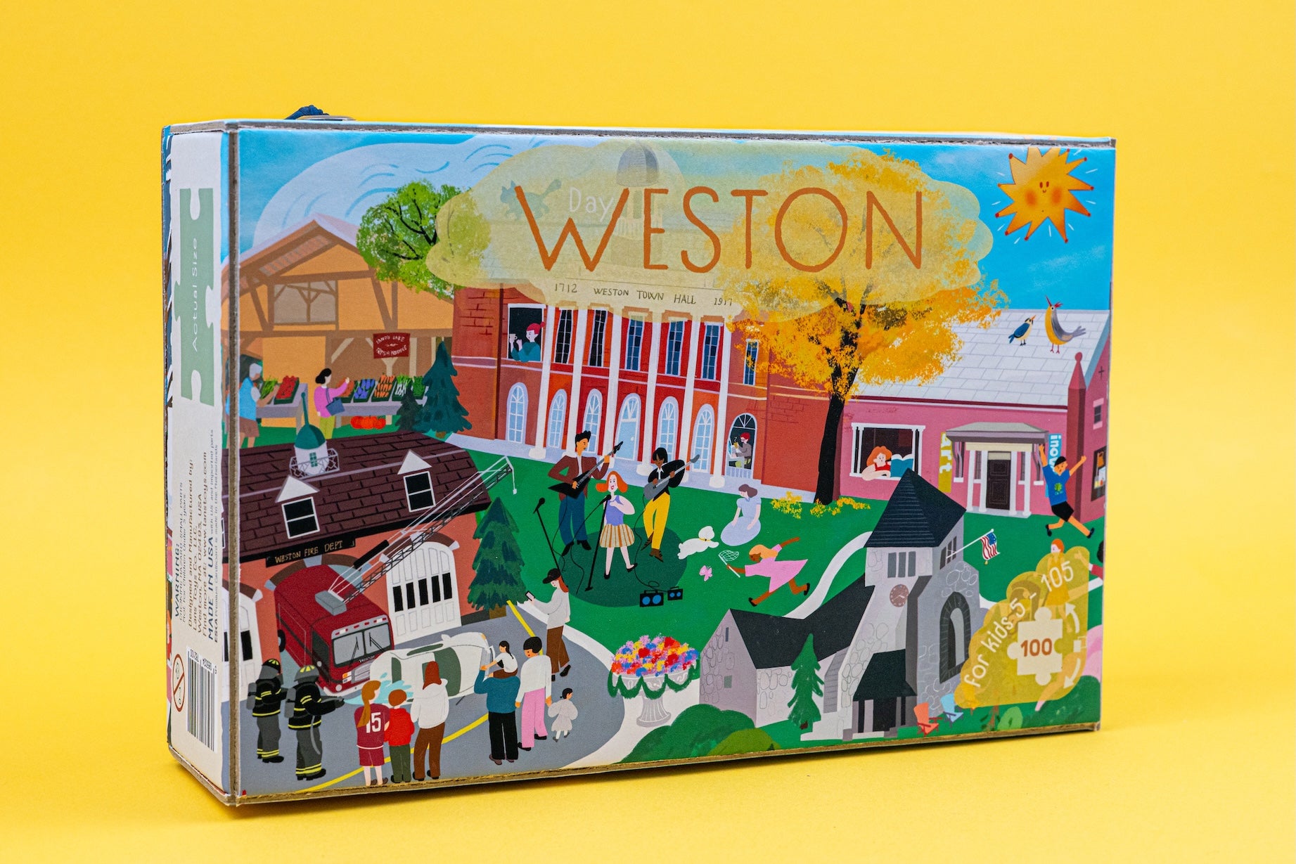 Weston Massachusetts Day & Night Double-Sided Keepsake Puzzle