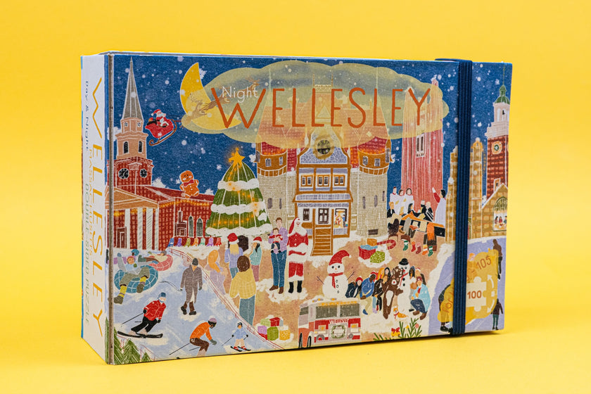 Wellesley Massachusetts Day & Night Double-Sided Keepsake Puzzle