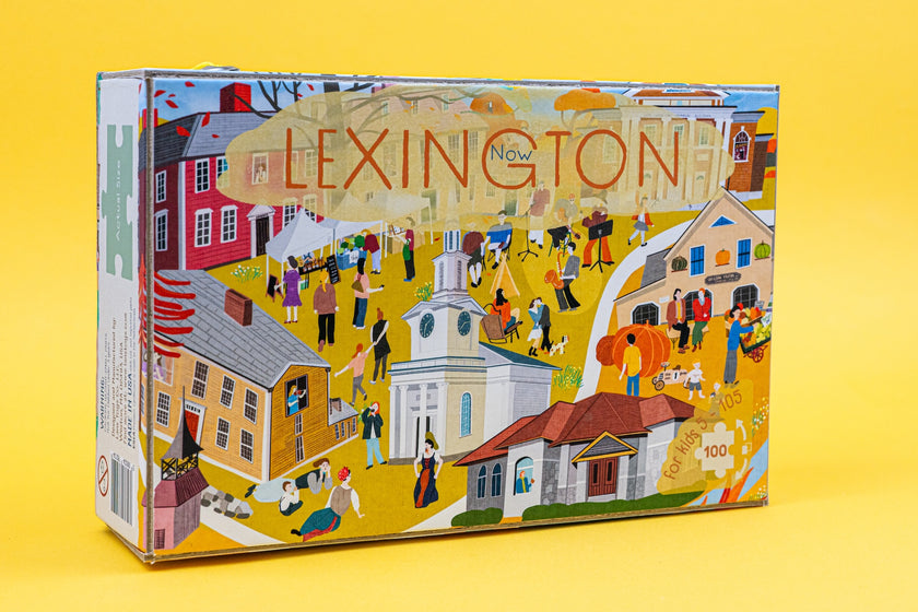 Lexington Massachusetts Then & Now Double-Sided Keepsake Puzzle