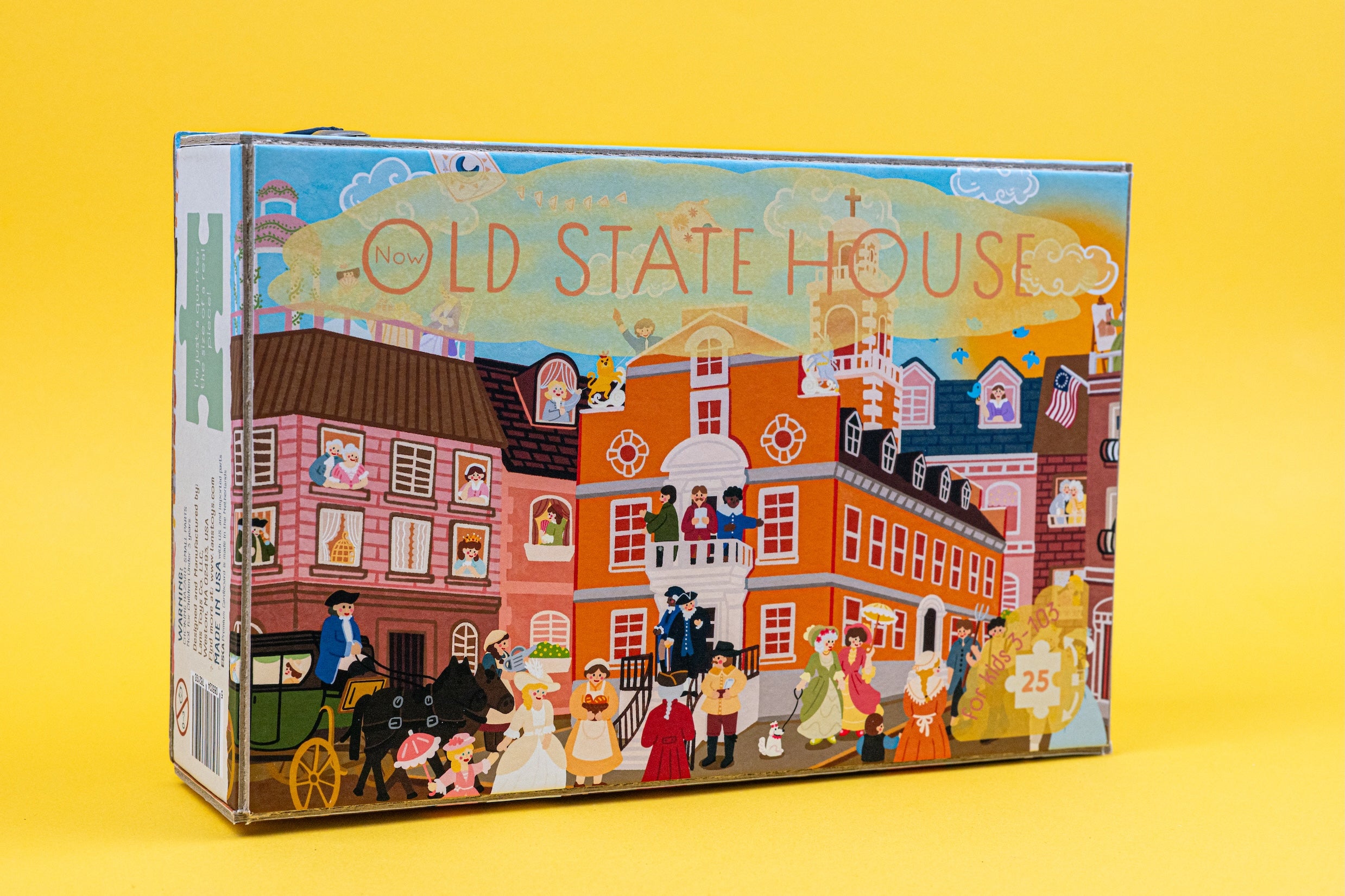 Tiny Historians: Boston Old State House Then & Now Double-Sided Jigsaw Puzzle