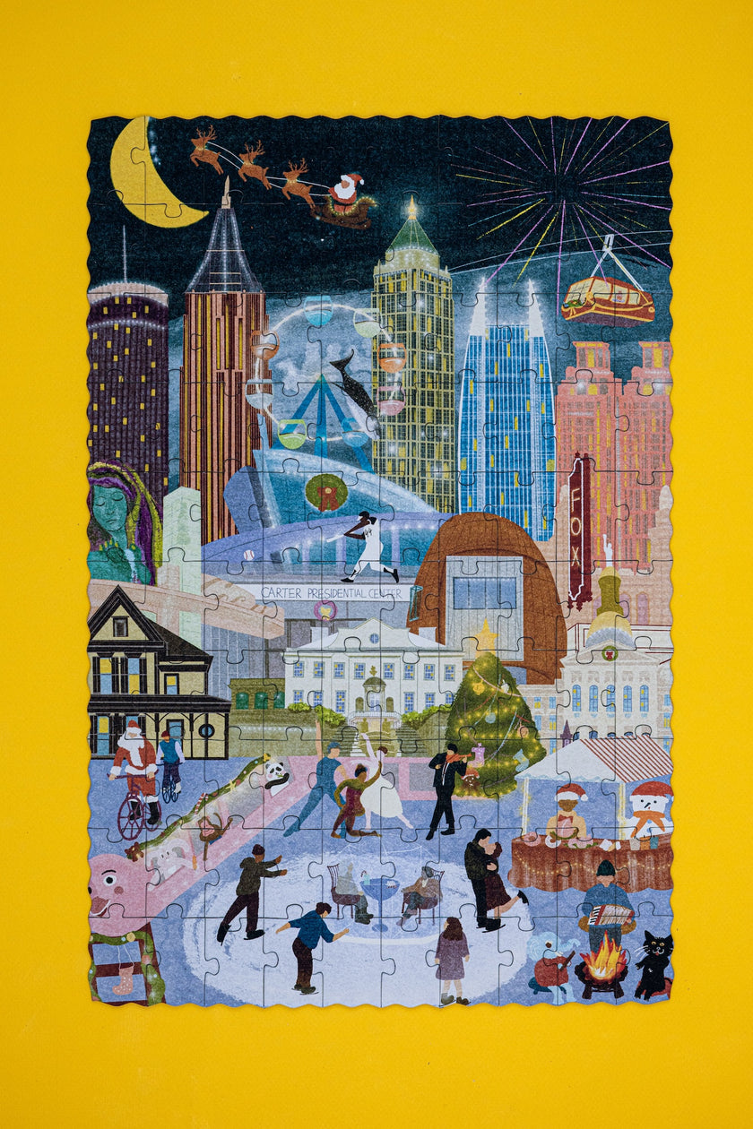 Atlanta Summer and Winter Double-Sided Jigsaw Puzzle