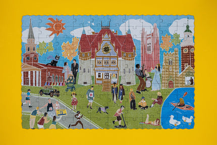 Wellesley Massachusetts Day & Night Double-Sided Keepsake Puzzle