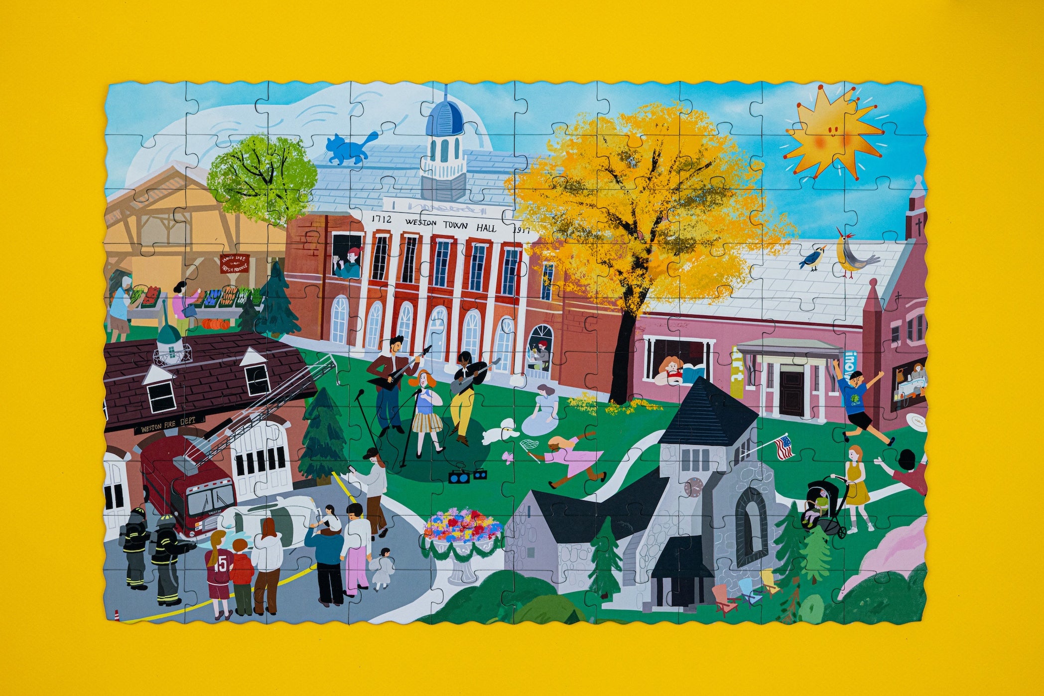 Weston Massachusetts Day & Night Double-Sided Keepsake Puzzle