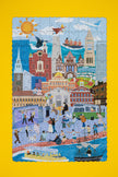 Boston Now-and-Then Double-Sided Jigsaw Puzzle