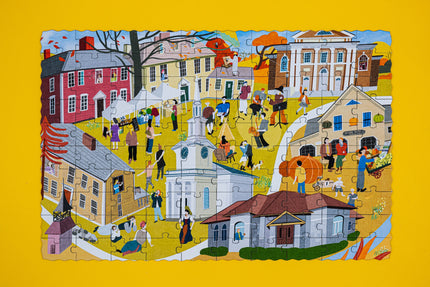 Lexington Massachusetts Then & Now Double-Sided Keepsake Puzzle