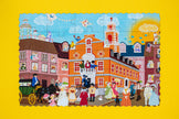 Tiny Historians: Boston Old State House Then & Now Double-Sided Jigsaw Puzzle