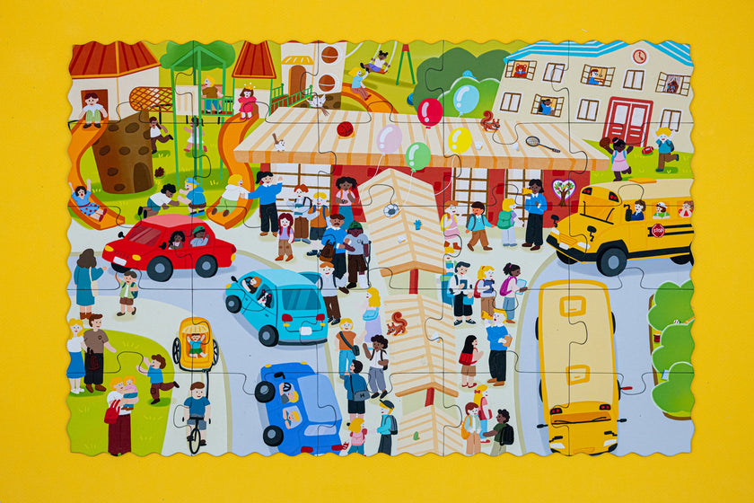School Day: Inside-and-Out Double-Sided Jigsaw Puzzle