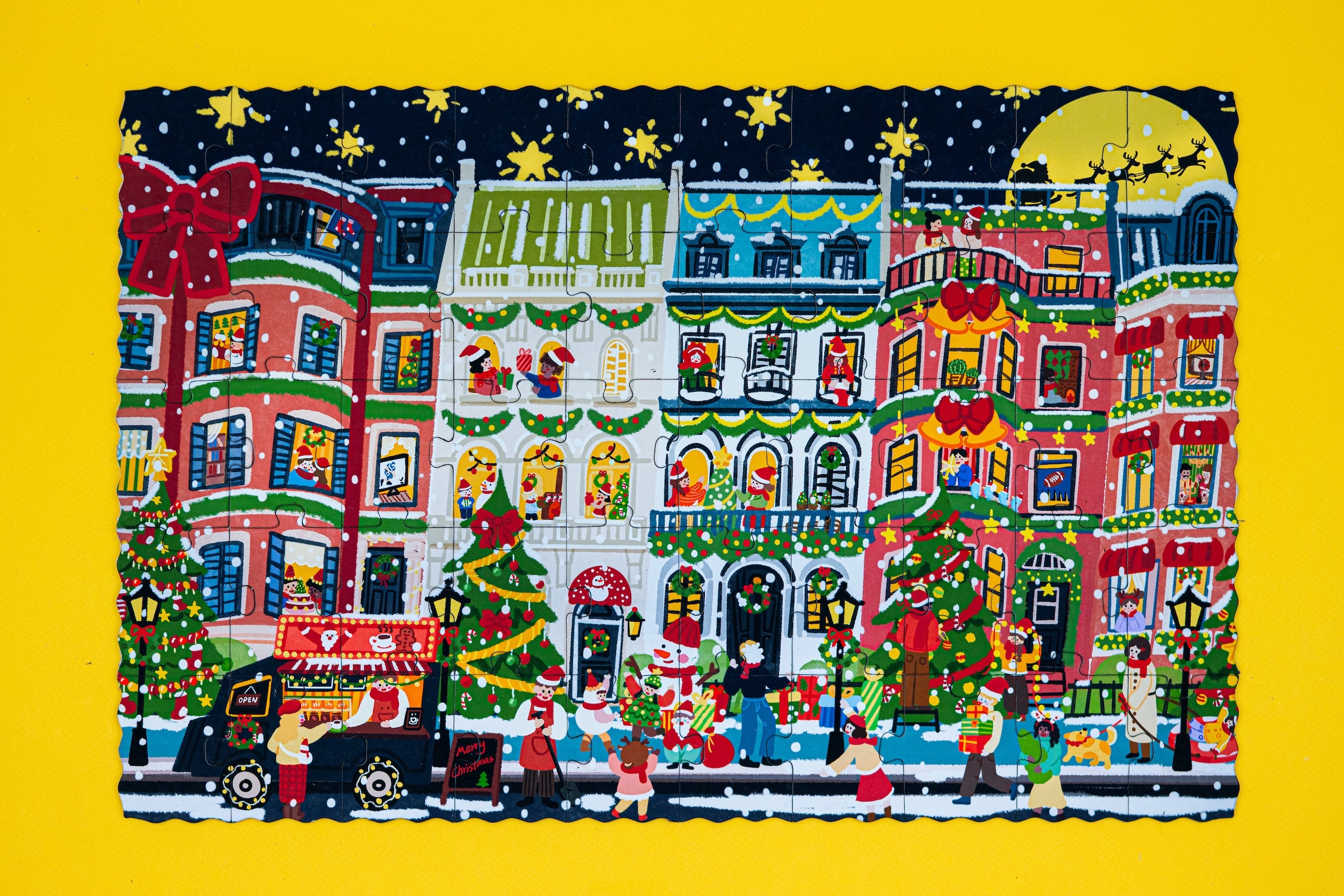 Boston Back Bay Fall and Winter Double-Sided Jigsaw Puzzle