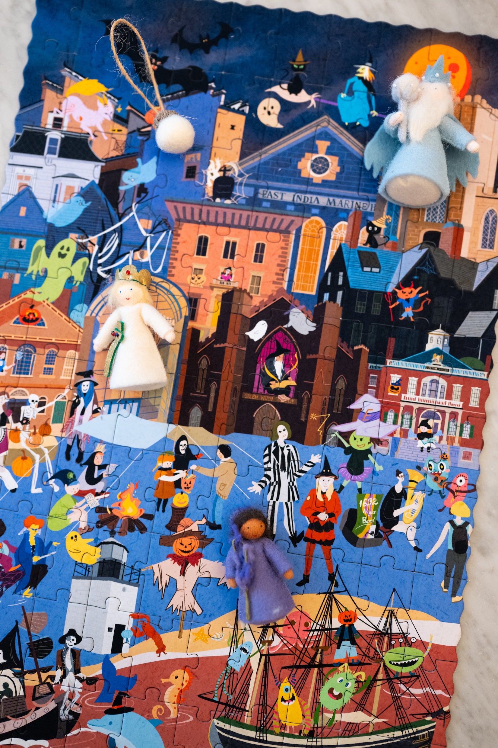 Salem Massachusetts Day & Night Double-Sided Keepsake Puzzle