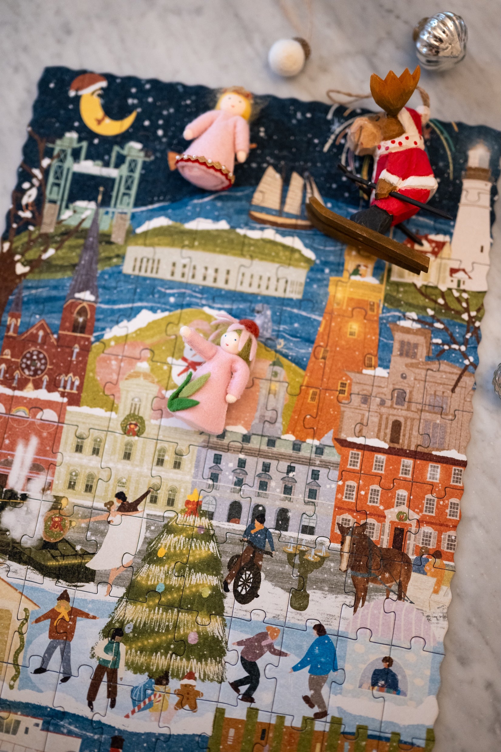 Portland, Maine Summer & Winter Double-Sided Keepsake Puzzle