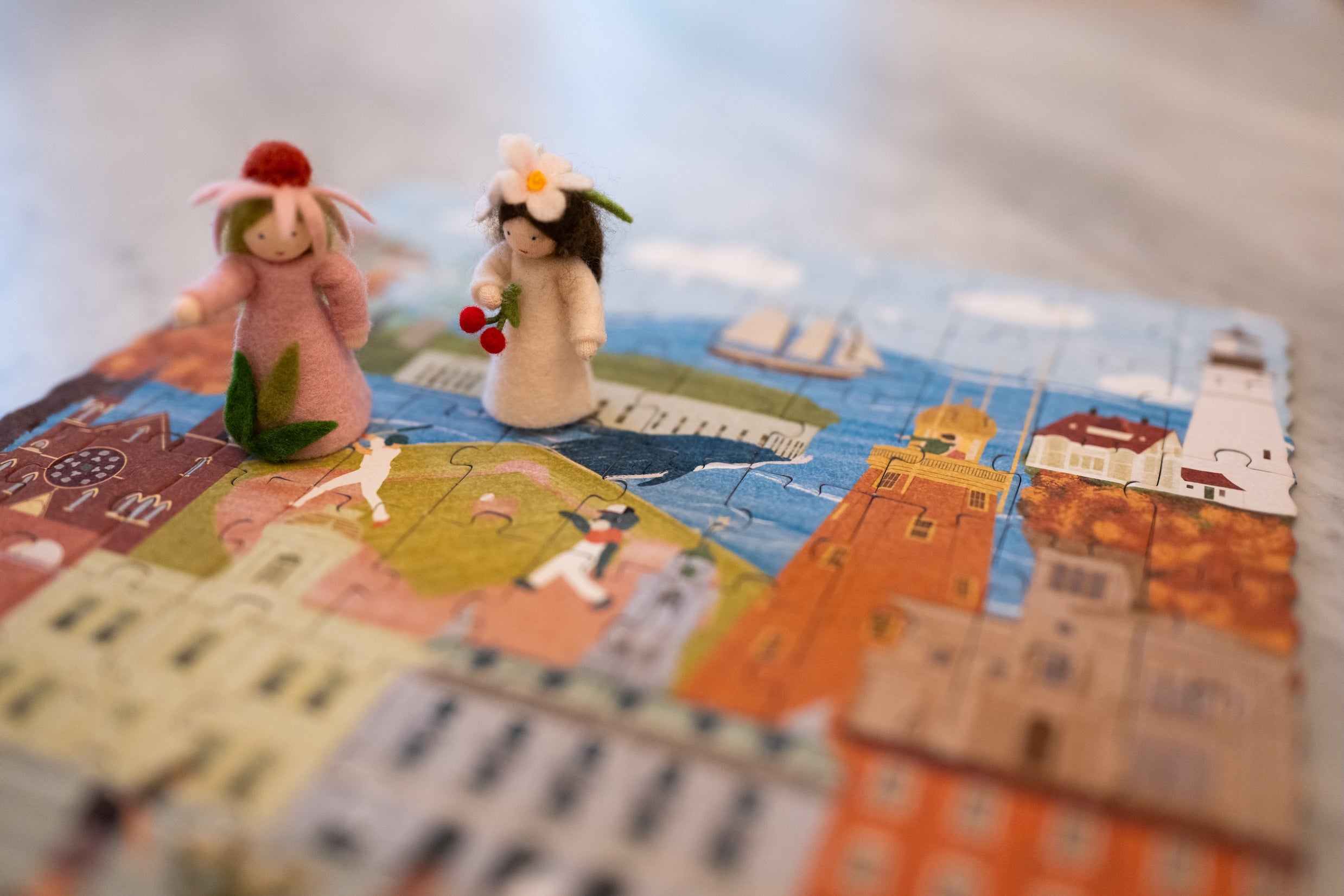 Portland, Maine Summer & Winter Double-Sided Keepsake Puzzle