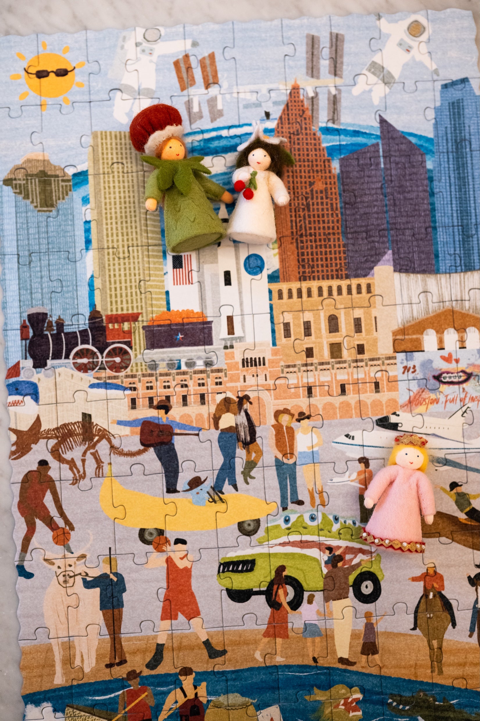 Houston Summer & Winter Double-Sided Keepsake Puzzle