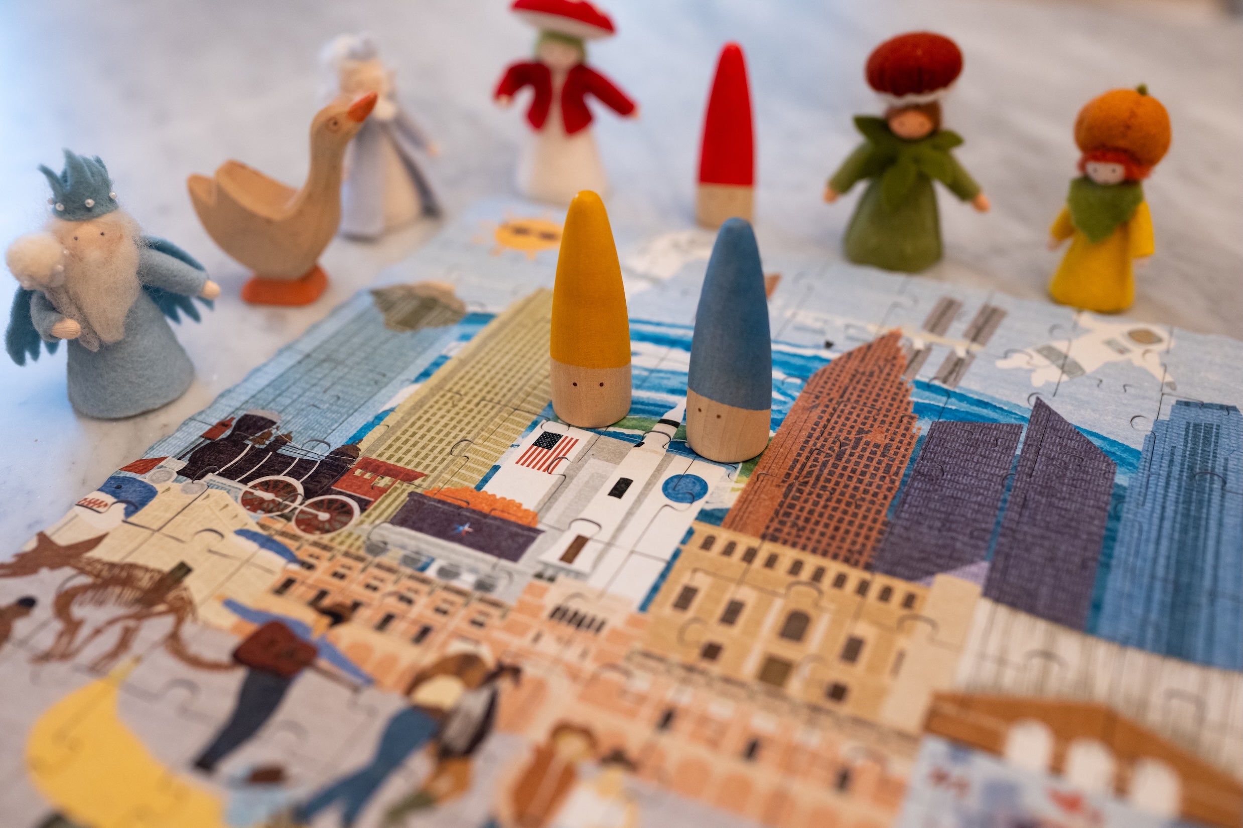 Houston Summer & Winter Double-Sided Keepsake Puzzle