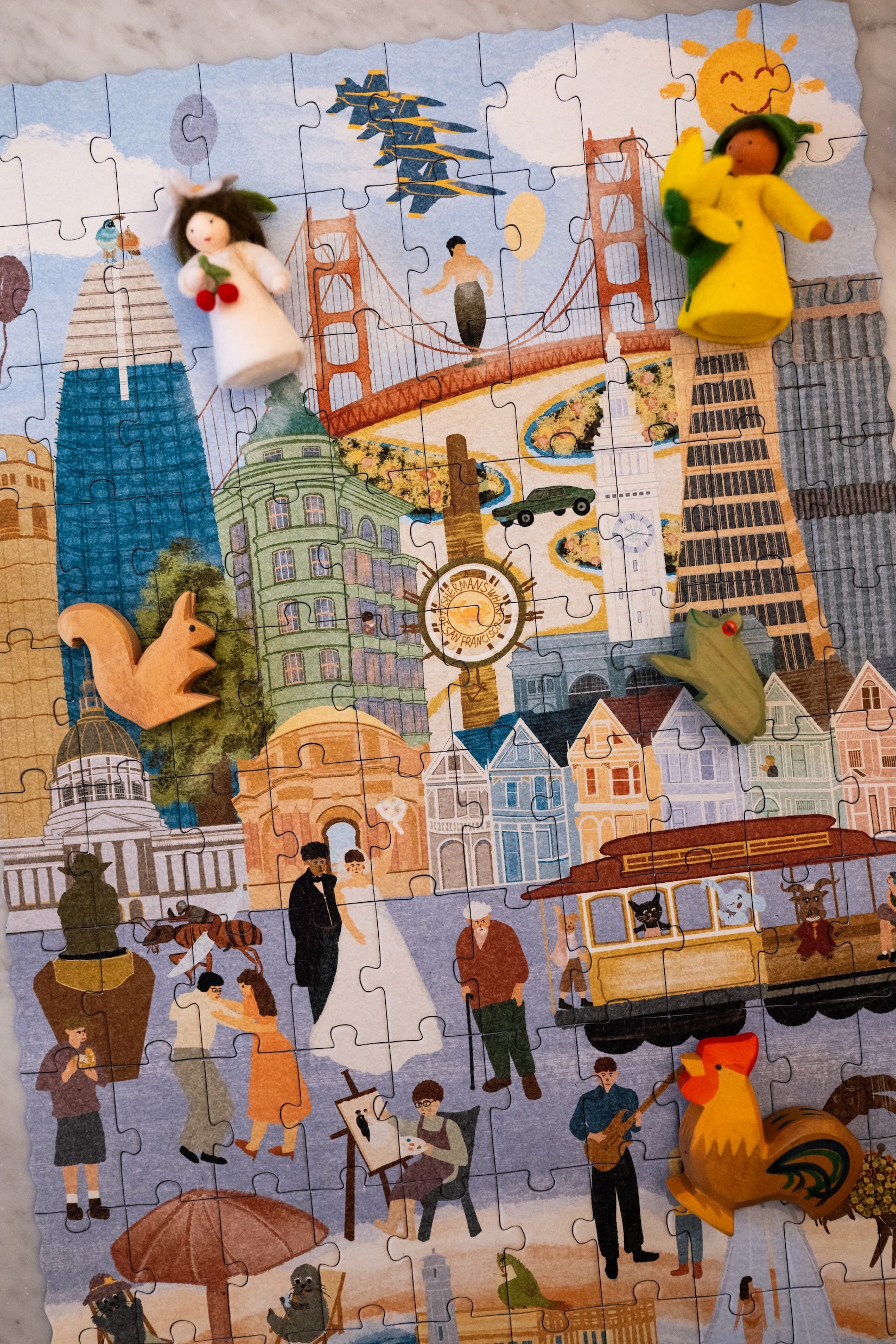 San Francisco Summer & Winter Double-Sided Keepsake Puzzle