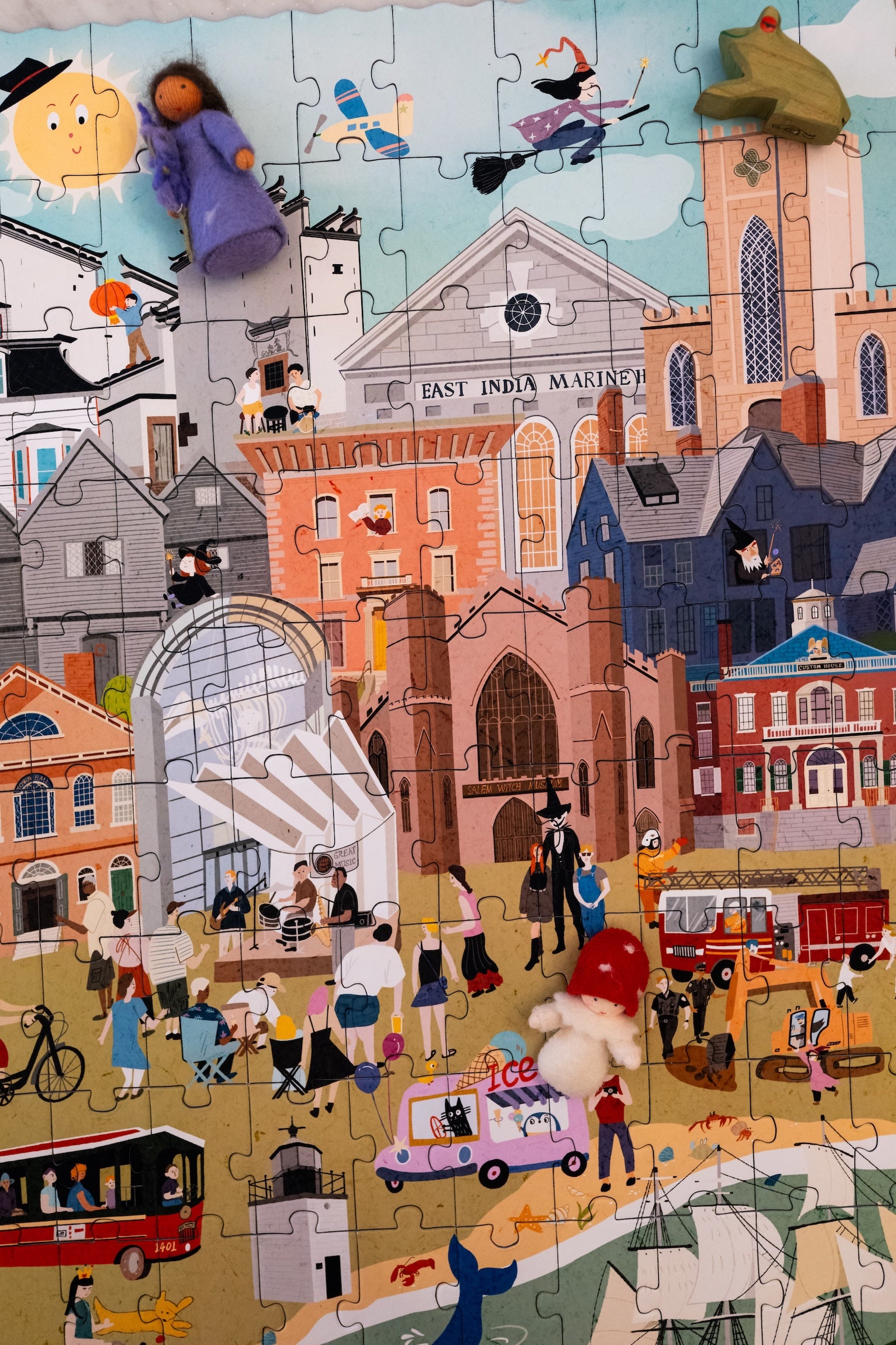 Salem Massachusetts Day & Night Double-Sided Keepsake Puzzle