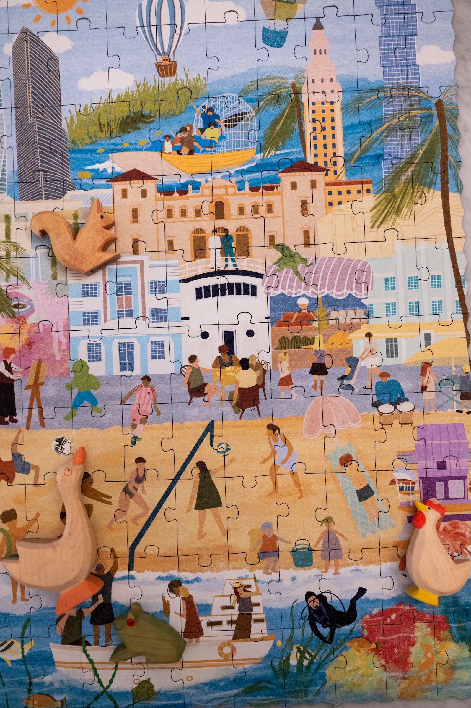 Miami Summer & Winter Double-Sided Keepsake Puzzle