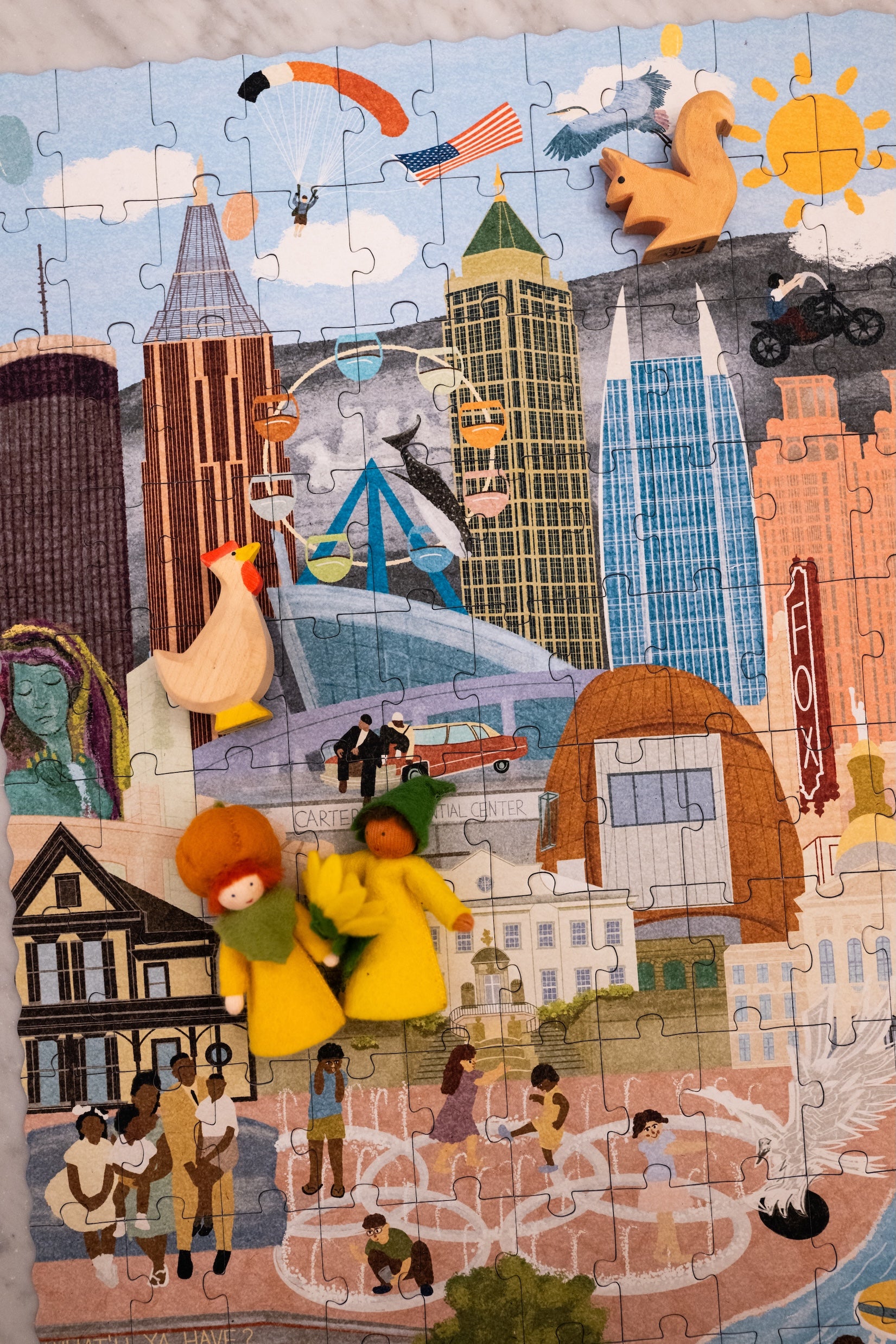 Atlanta Summer & Winter Double-Sided Keepsake Puzzle