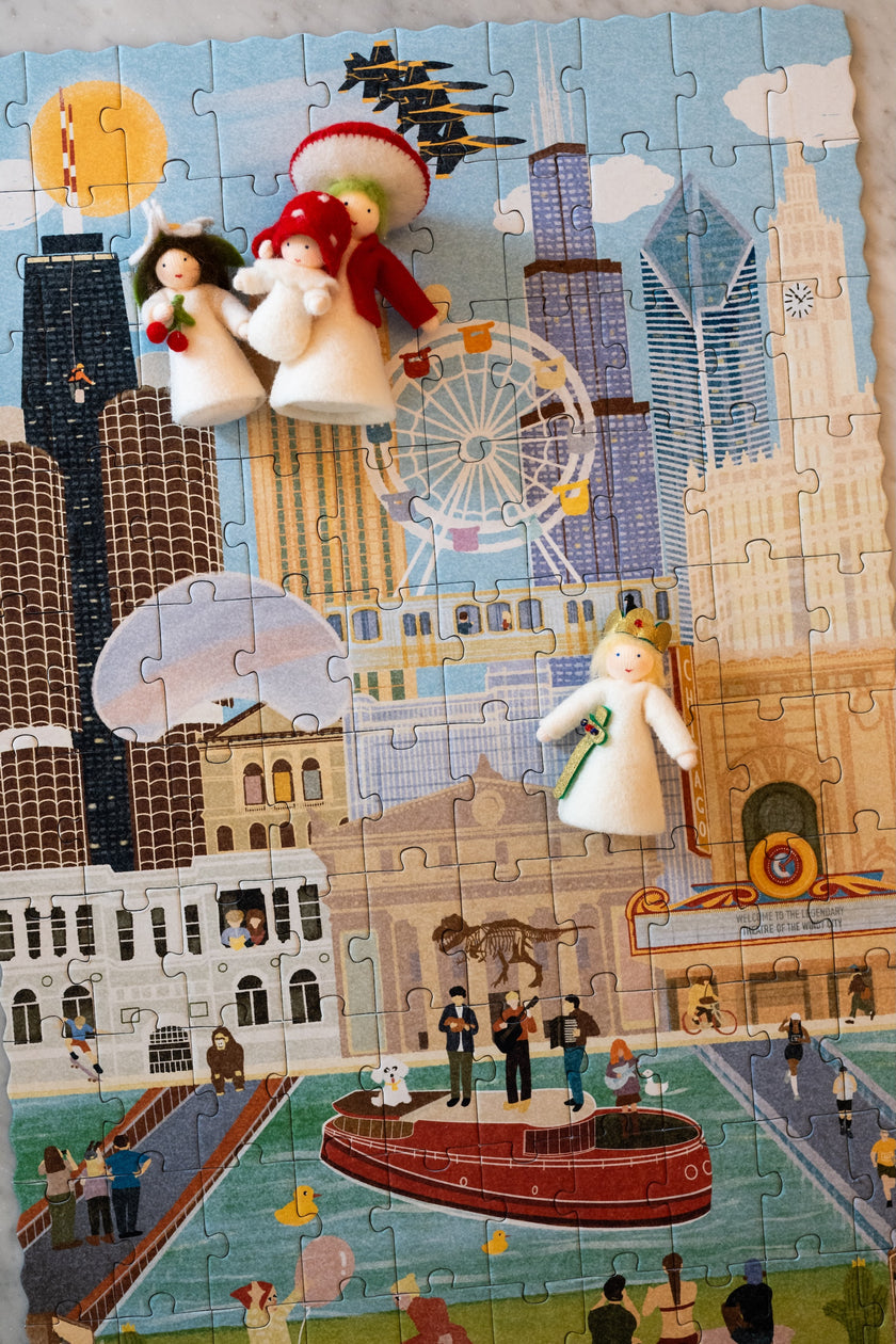 Chicago Summer & Winter Double-Sided Keepsake Puzzle