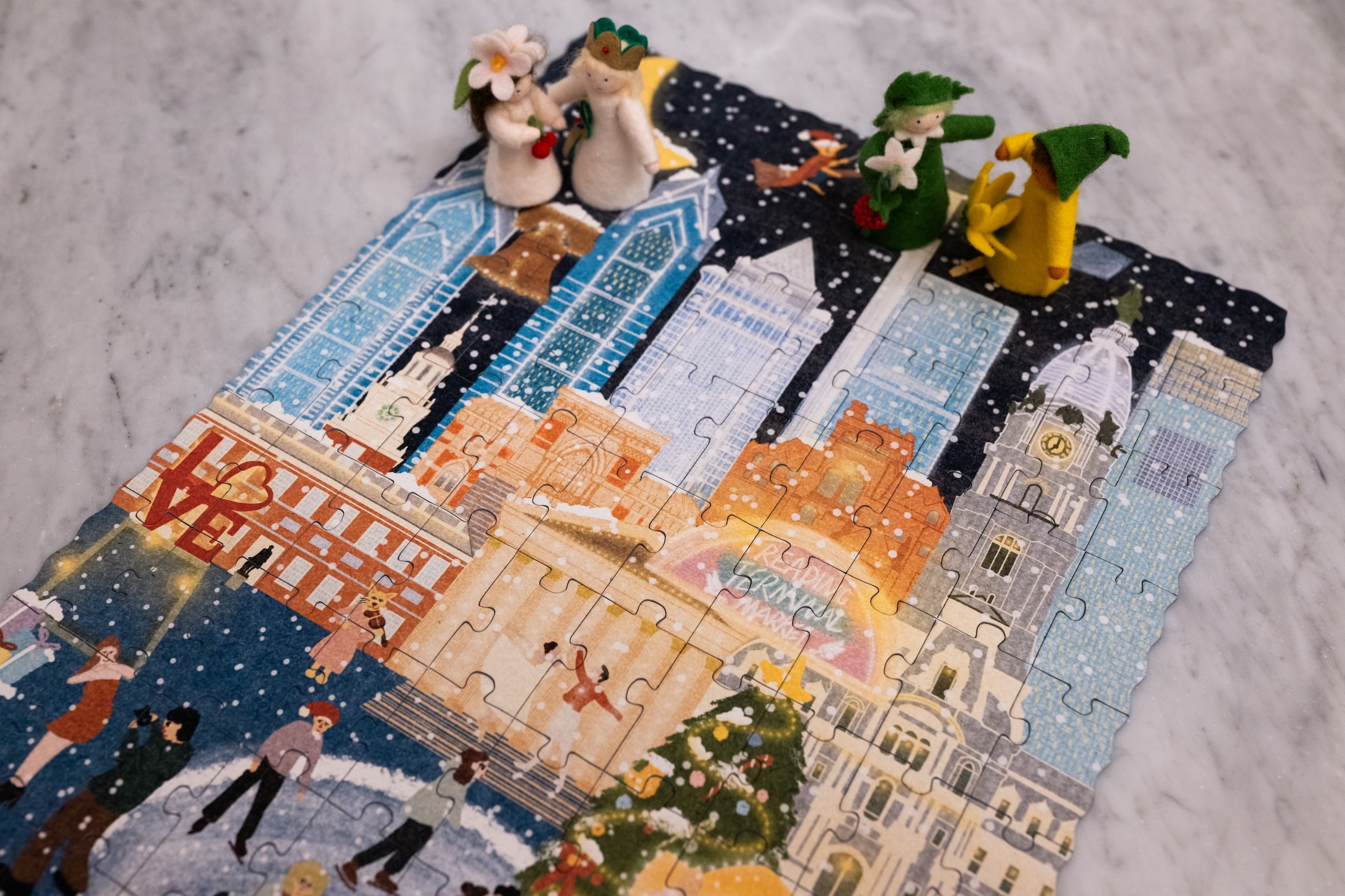 Philadelphia Summer & Winter Double-Sided Keepsake Puzzle
