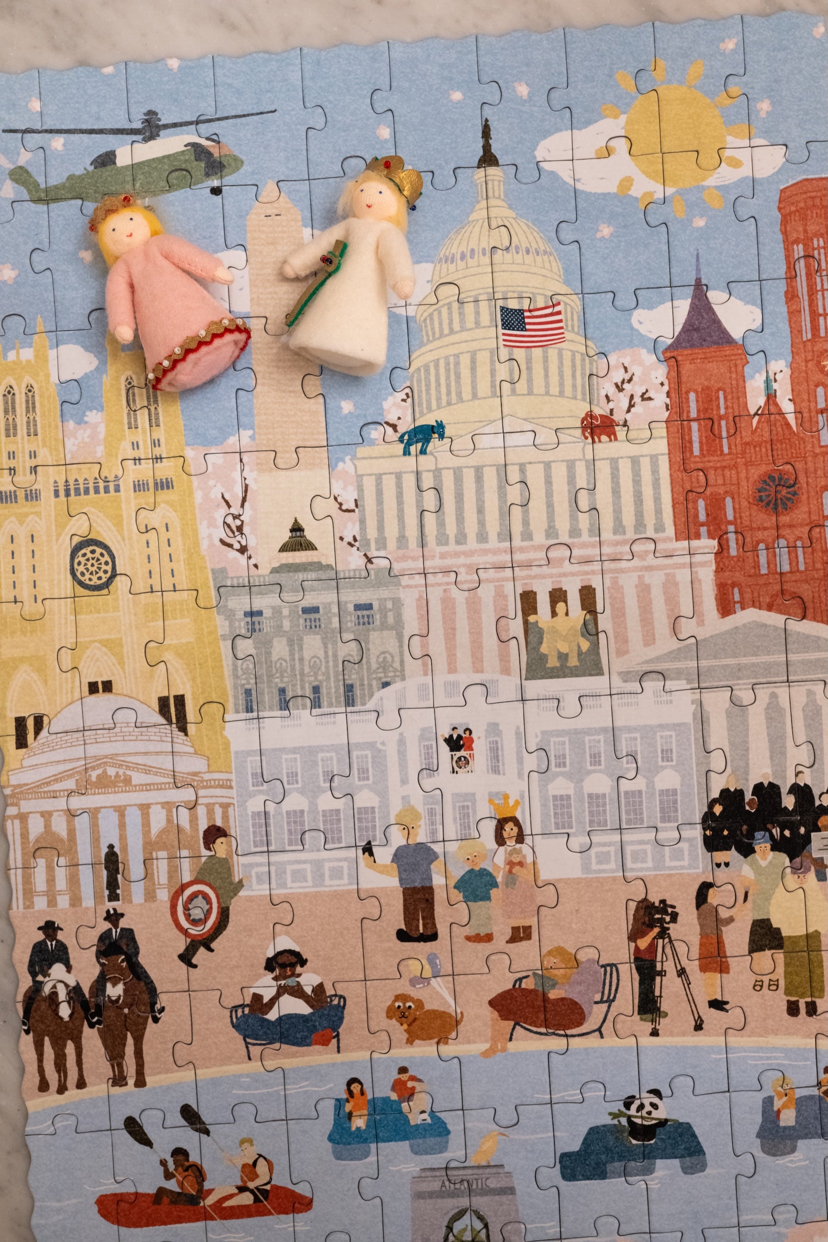 Washington DC Spring Day & Summer Night Double-Sided Keepsake Puzzle