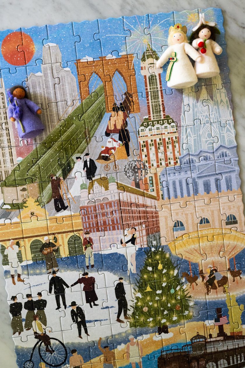 New York Then & Now Double-Sided Keepsake Puzzle