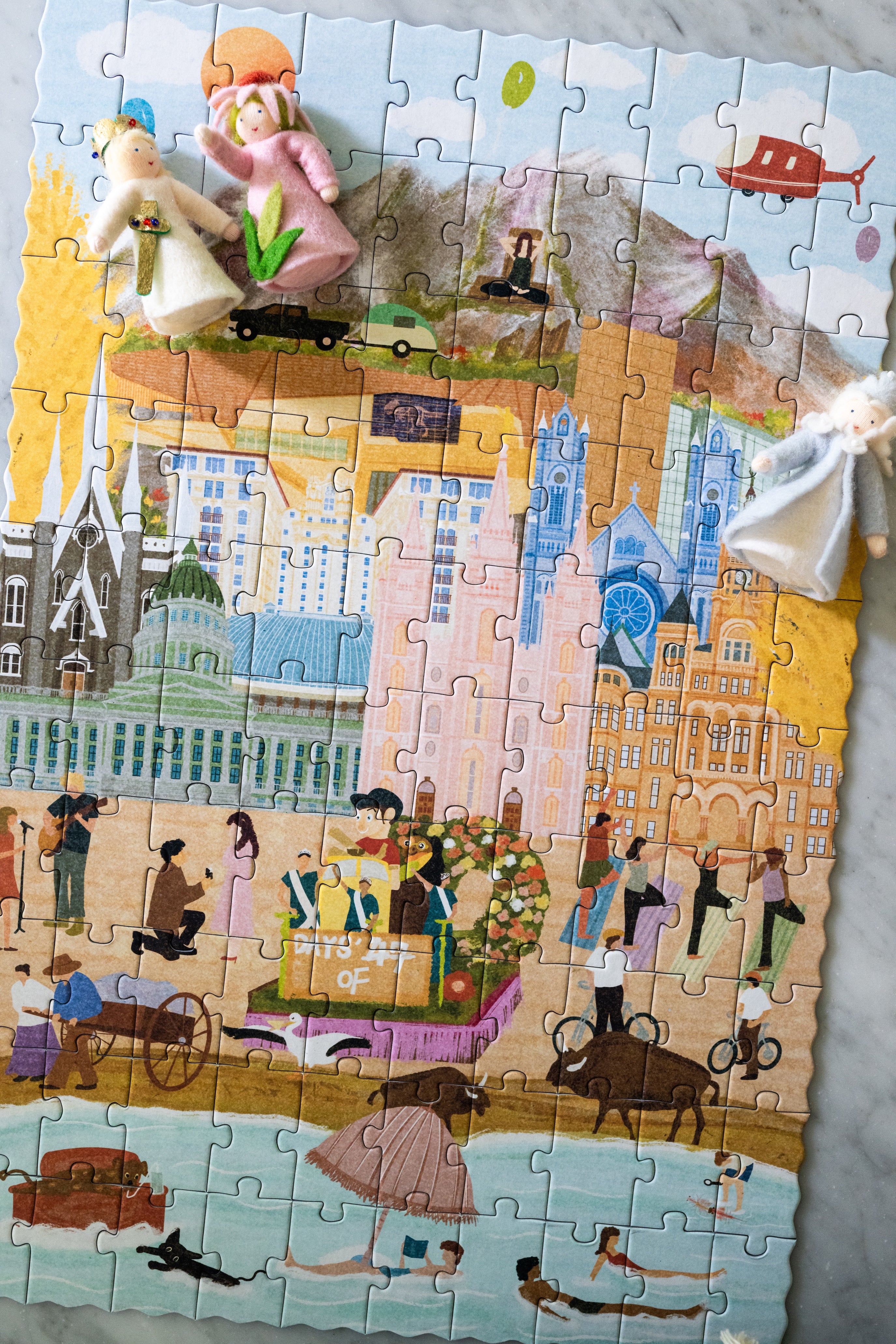 Salt Lake City Summer & Winter Double-Sided Keepsake Puzzle