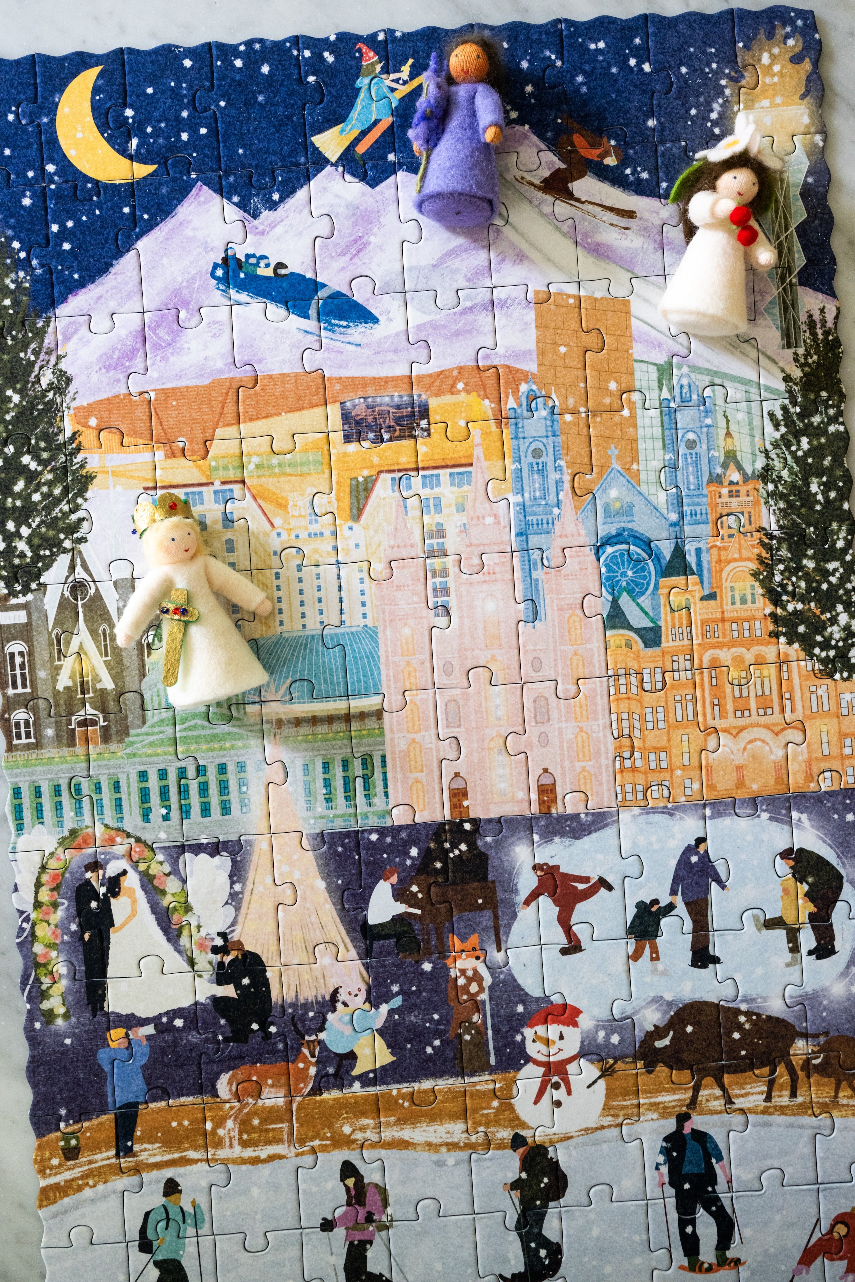 Salt Lake City Summer & Winter Double-Sided Keepsake Puzzle