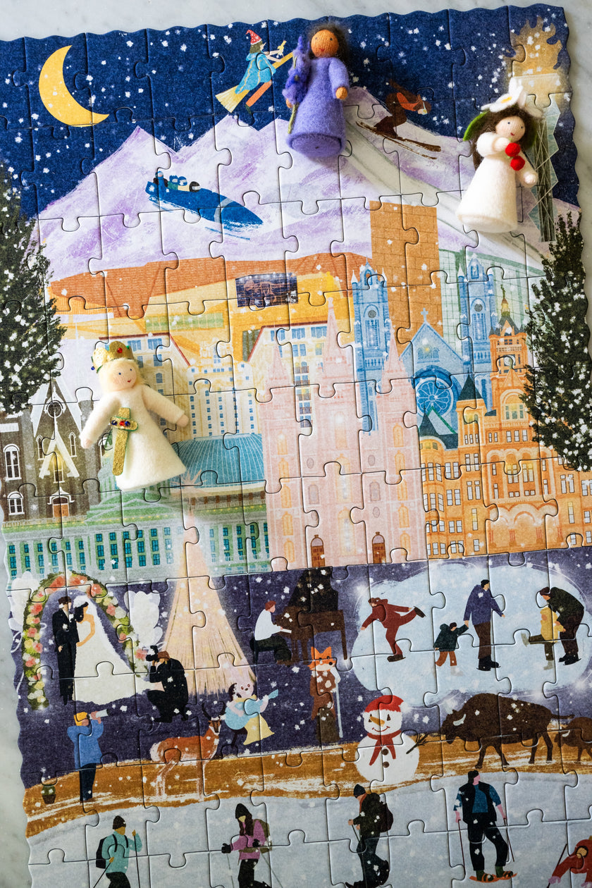 Salt Lake City Summer & Winter Double-Sided Keepsake Puzzle