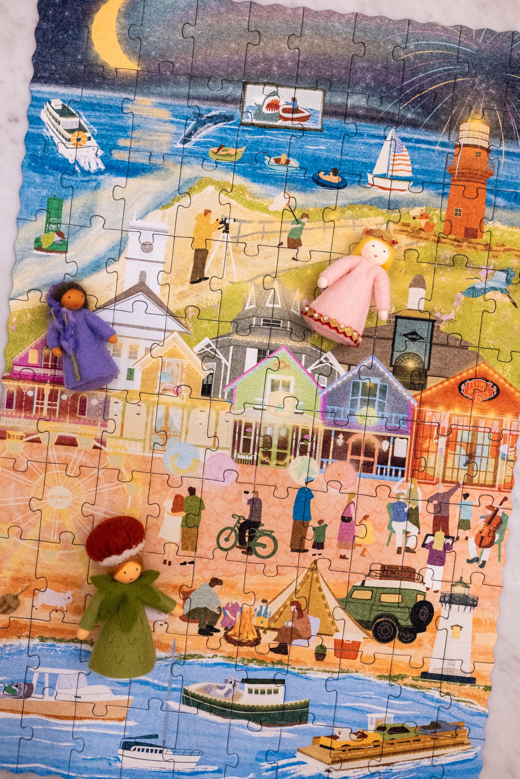 Martha's Vineyard Massachusetts Day & Night Double-Sided Keepsake Puzzle