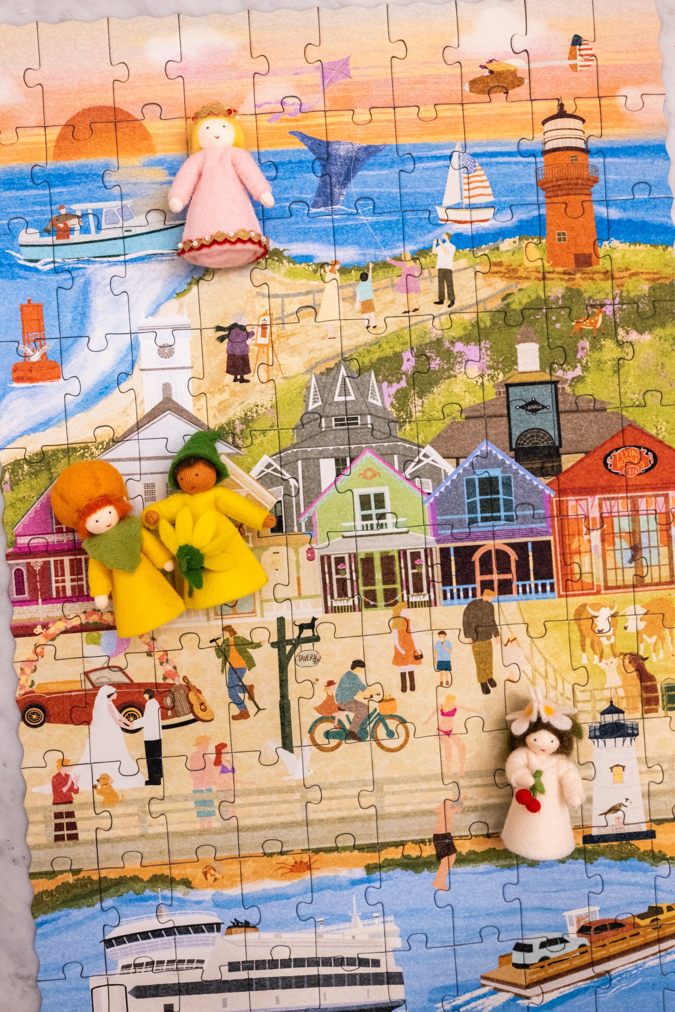 Martha's Vineyard Massachusetts Day & Night Double-Sided Keepsake Puzzle