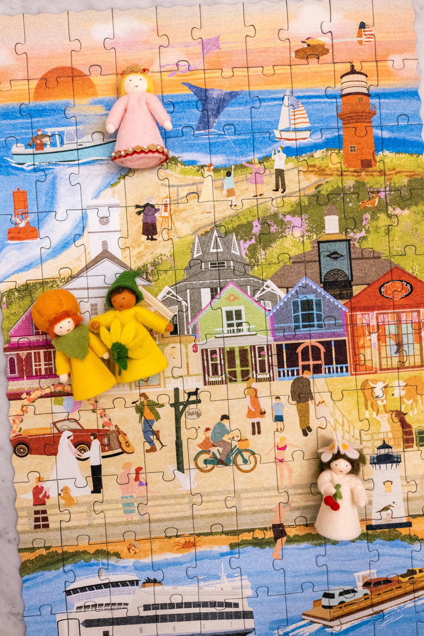 Martha's Vineyard Massachusetts Day & Night Double-Sided Keepsake Puzzle