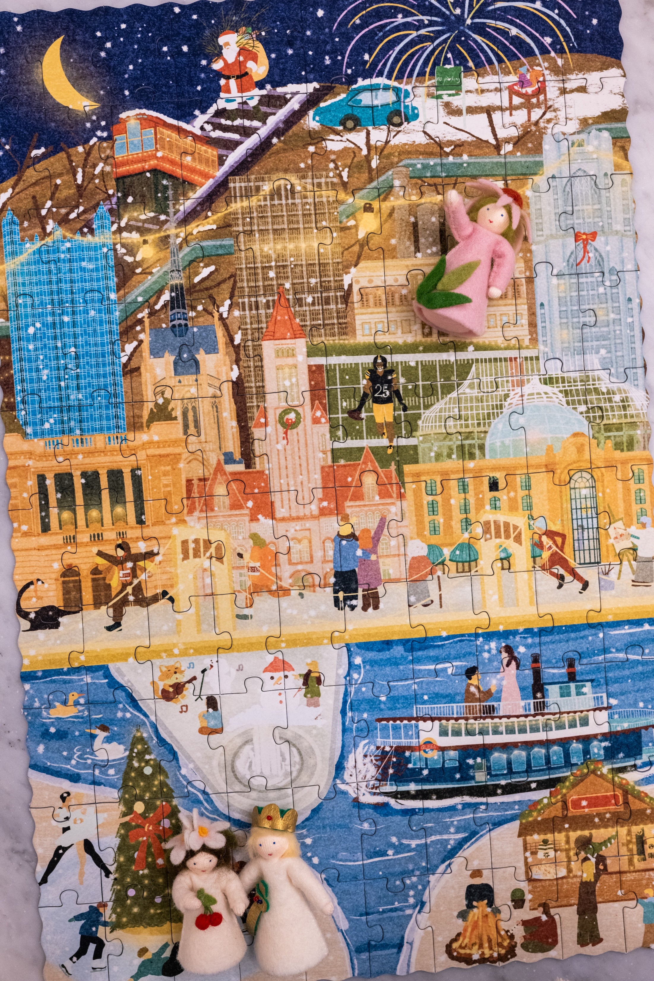 Pittsburgh Day & Night Double-Sided Keepsake Puzzle