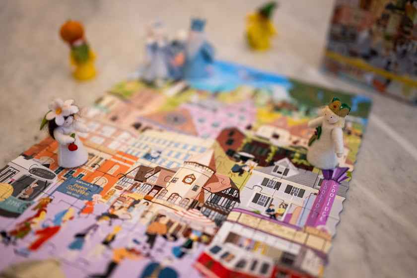 Brookline Massachusetts Then & Now  Double-Sided Keepsake Puzzle